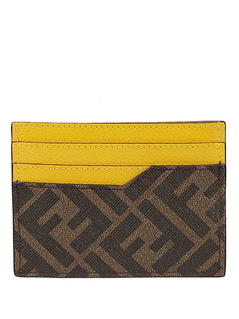 porta carte fendi|fendi leather card holder.